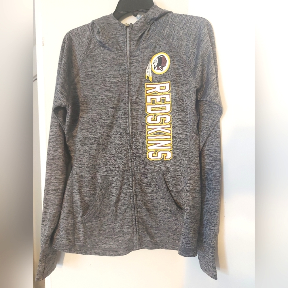 NFL Team Apparel  Womens Small Grey Full Zip Hoodie Jacket w/ Hood